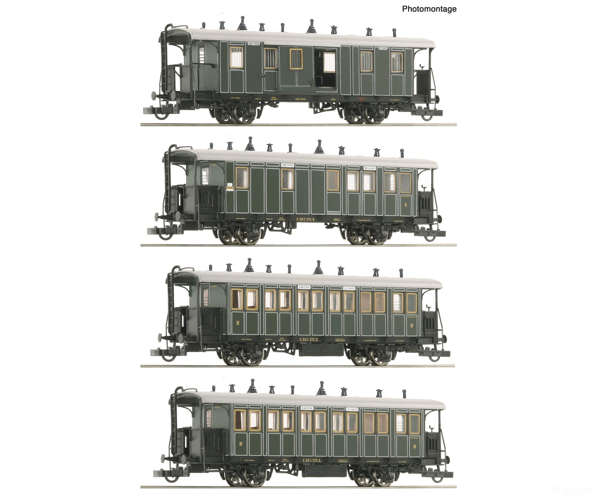 Roco 6200197 HO 4 piece set: Local passenger train K.Bay.Sts.B. European Passenger Cars