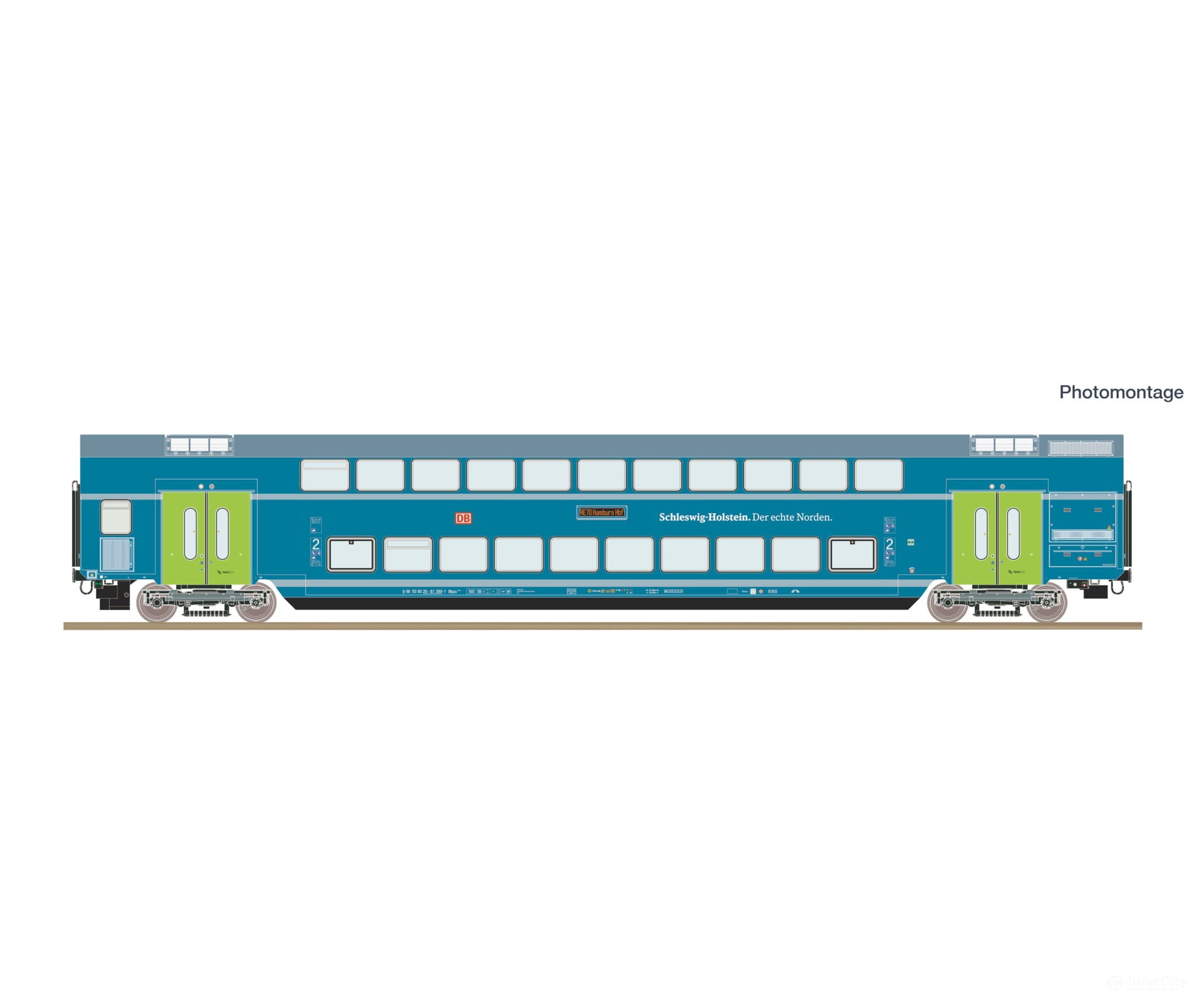 Roco 6200251 HO 2nd class double-deck coach DB AG European Passenger Cars