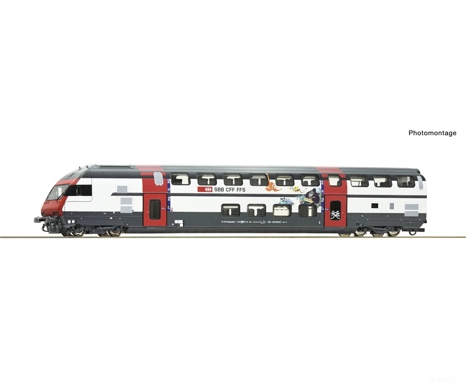 Roco 6210218 HO Double-deck control cab coach SBB European Passenger Cars