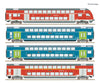 Roco 6210250 HO 4 piece set: Double-deck coaches DB AG European Passenger Cars