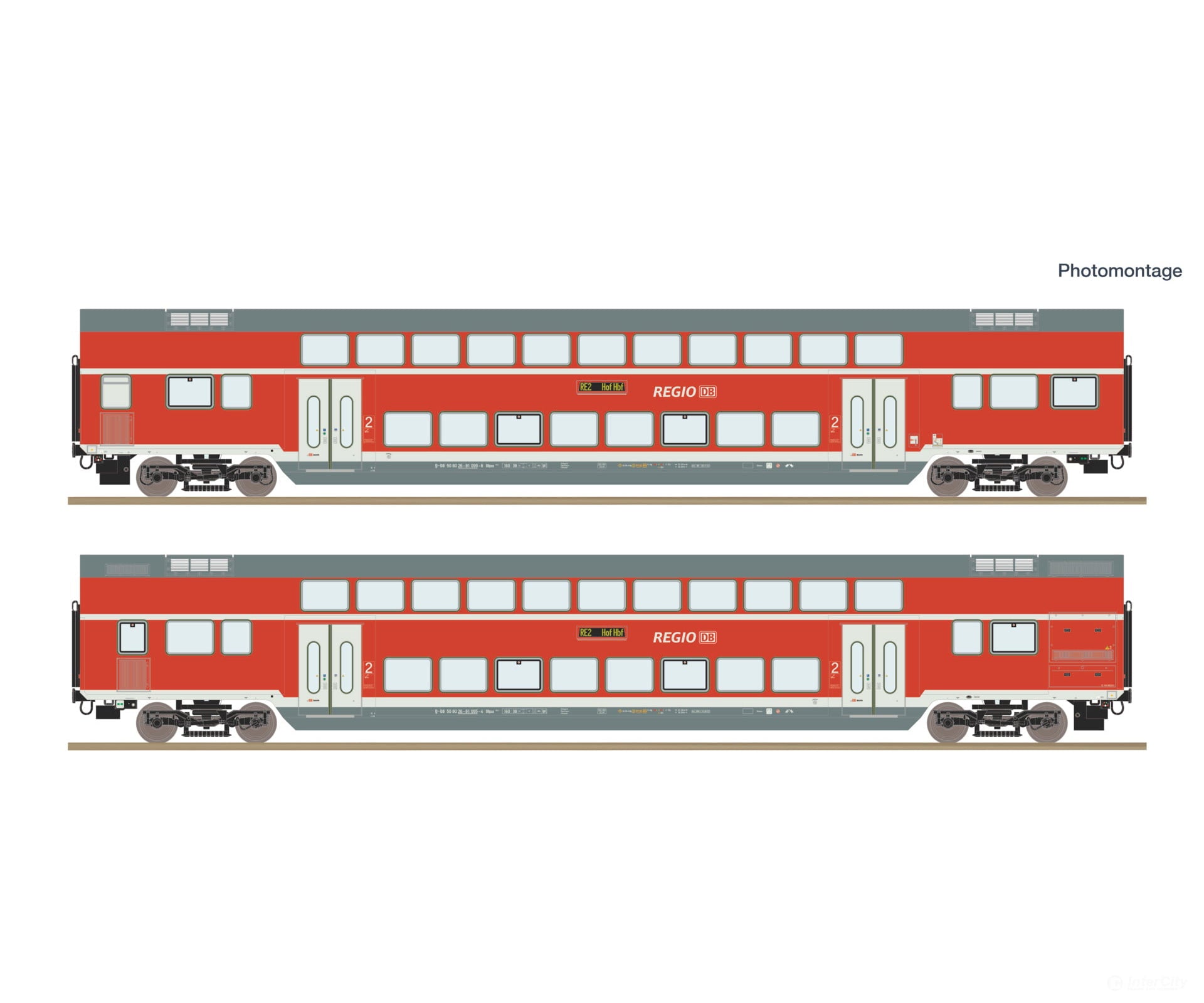 Roco 6220249 HO 2 piece set: Double-deck coaches DB AG European Passenger Cars