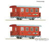 Roco 6240003 Hoe 2-Piece Set: Narrow Gauge Passenger Coaches Zillertalbahn European Passenger Cars