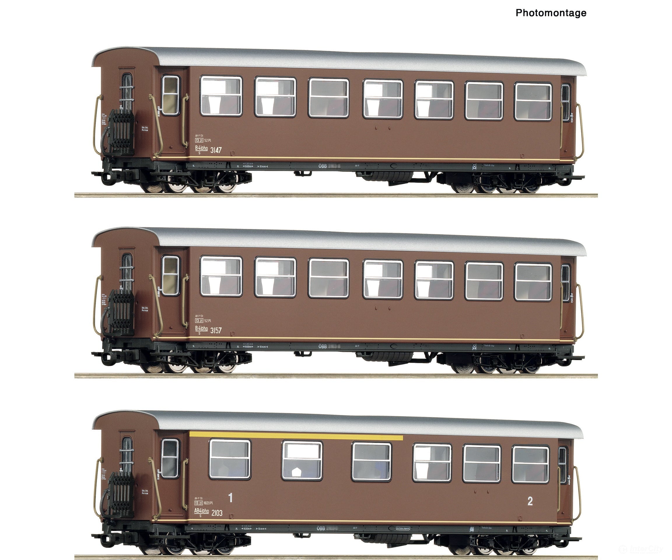 Roco 6240007 HOe 3-piece set: Passenger coaches ÖBB European Passenger Cars