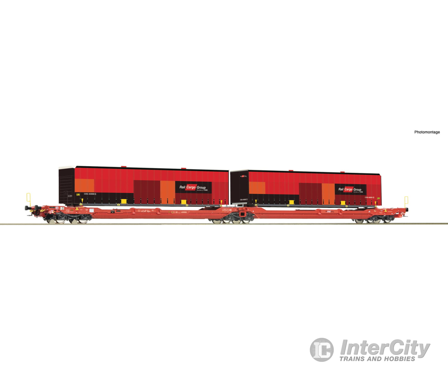 Roco 6600033 Ho Articulated Double-Pocket Wagon T3000E Öbb/Rcw Era 6 European Freight Cars