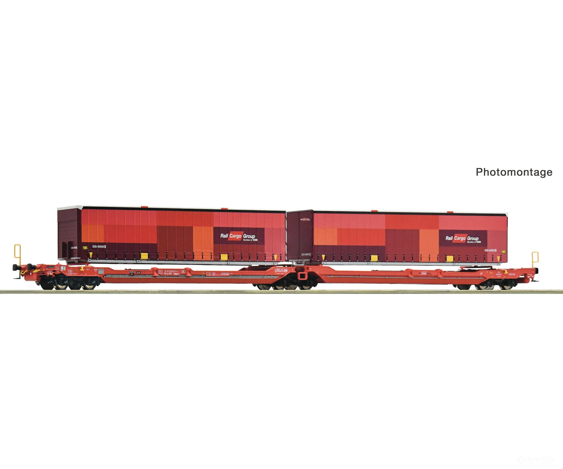 Roco 6600033 HO Articulated double-pocket wagon T3000e ÖBB/RCW European Freight Cars
