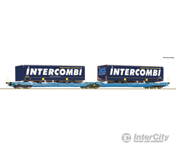 Roco 6600035 Ho Articulated Double-Pocket Wagon T3000E Eurowagon Era 6 European Freight Cars