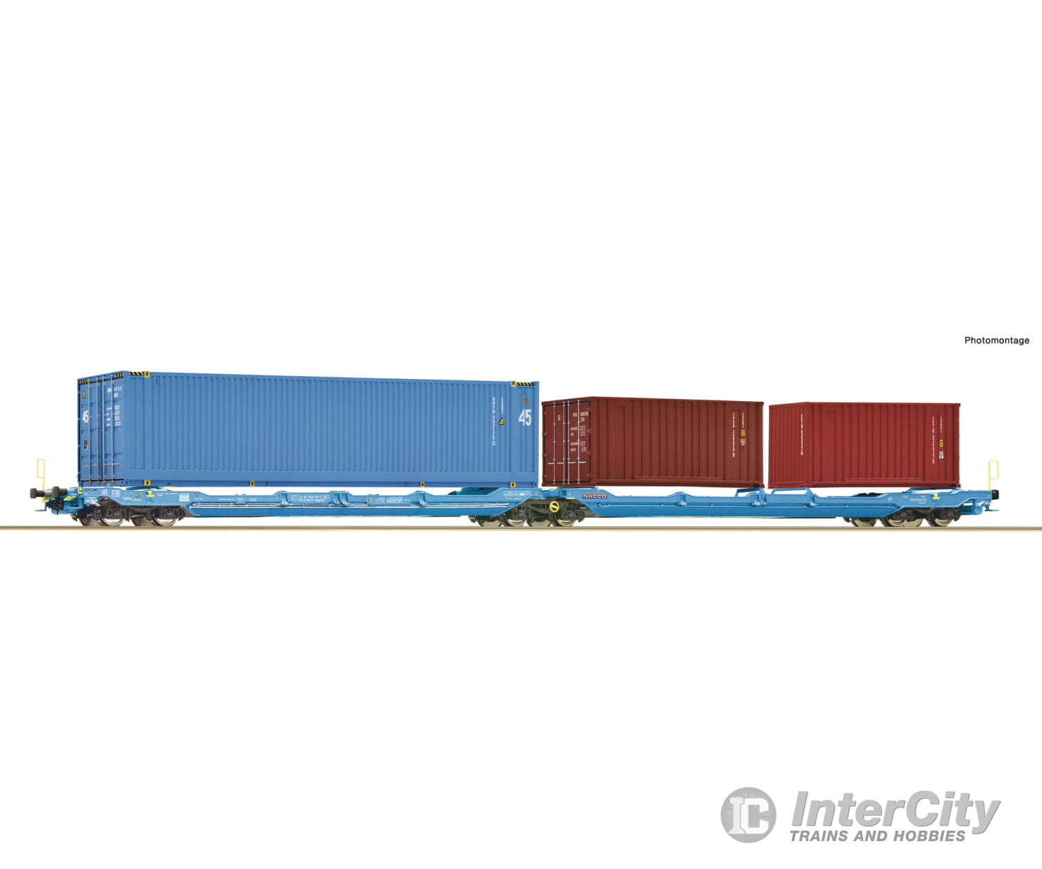 Roco 6600036 Ho Articulated Double-Pocket Wagon T3000E Nacco Era 6 European Freight Cars