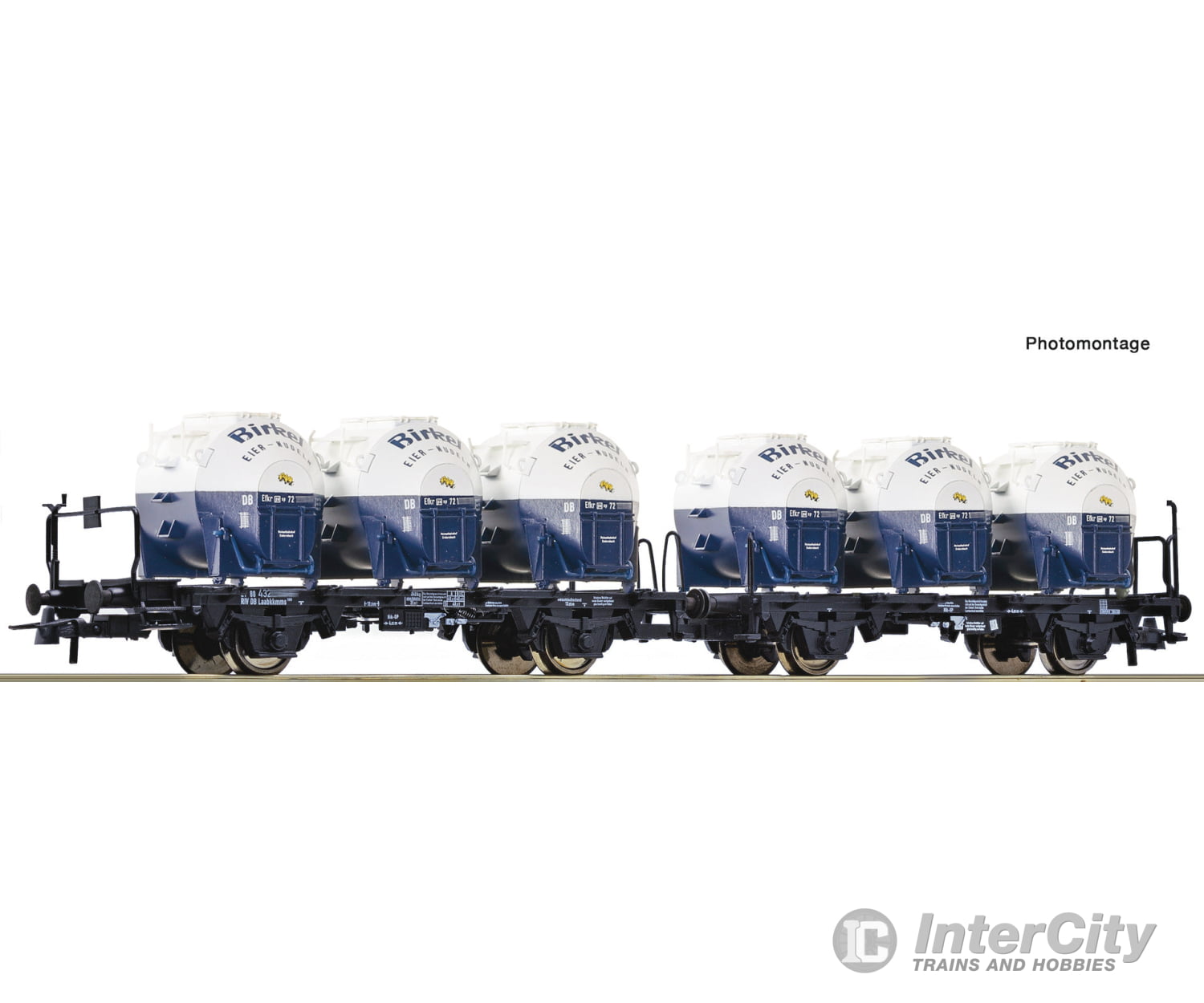 Roco 6600053 Ho Double Carrying Wagon Unit Db Era 4 European Freight Cars