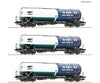 Roco 6600054 Ho 3-Piece Set: Tank Wagons Wascosa/Omv Era 6 European Freight Cars