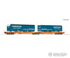 Roco 6600072 Ho Articulated Double-Pocket Wagon Wascosa Era 6 European Freight Cars