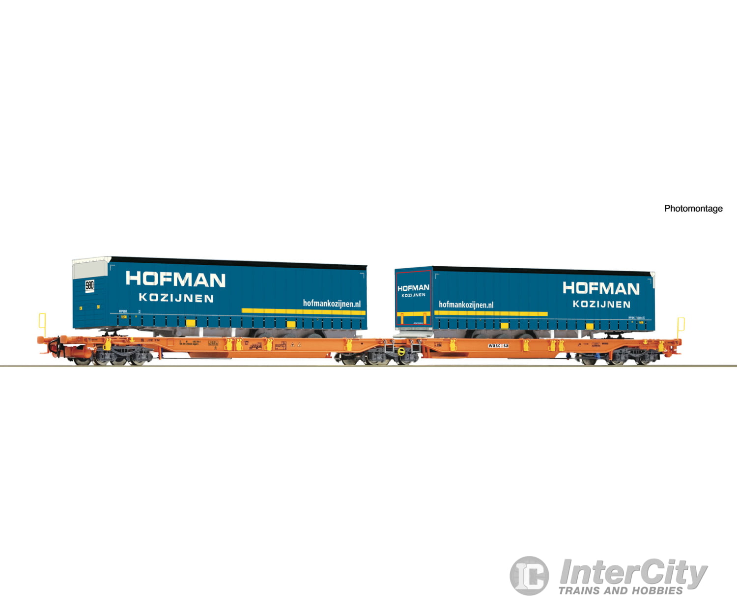 Roco 6600072 Ho Articulated Double-Pocket Wagon Wascosa Era 6 European Freight Cars