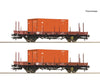 Roco 6600076 Ho 2-Piece Set: Swivel Stake Wagons Mav European Freight Cars