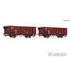 Roco 6600082 Ho 2-Piece Set: Rolling Roof Wagones Fs Era 4 European Freight Cars