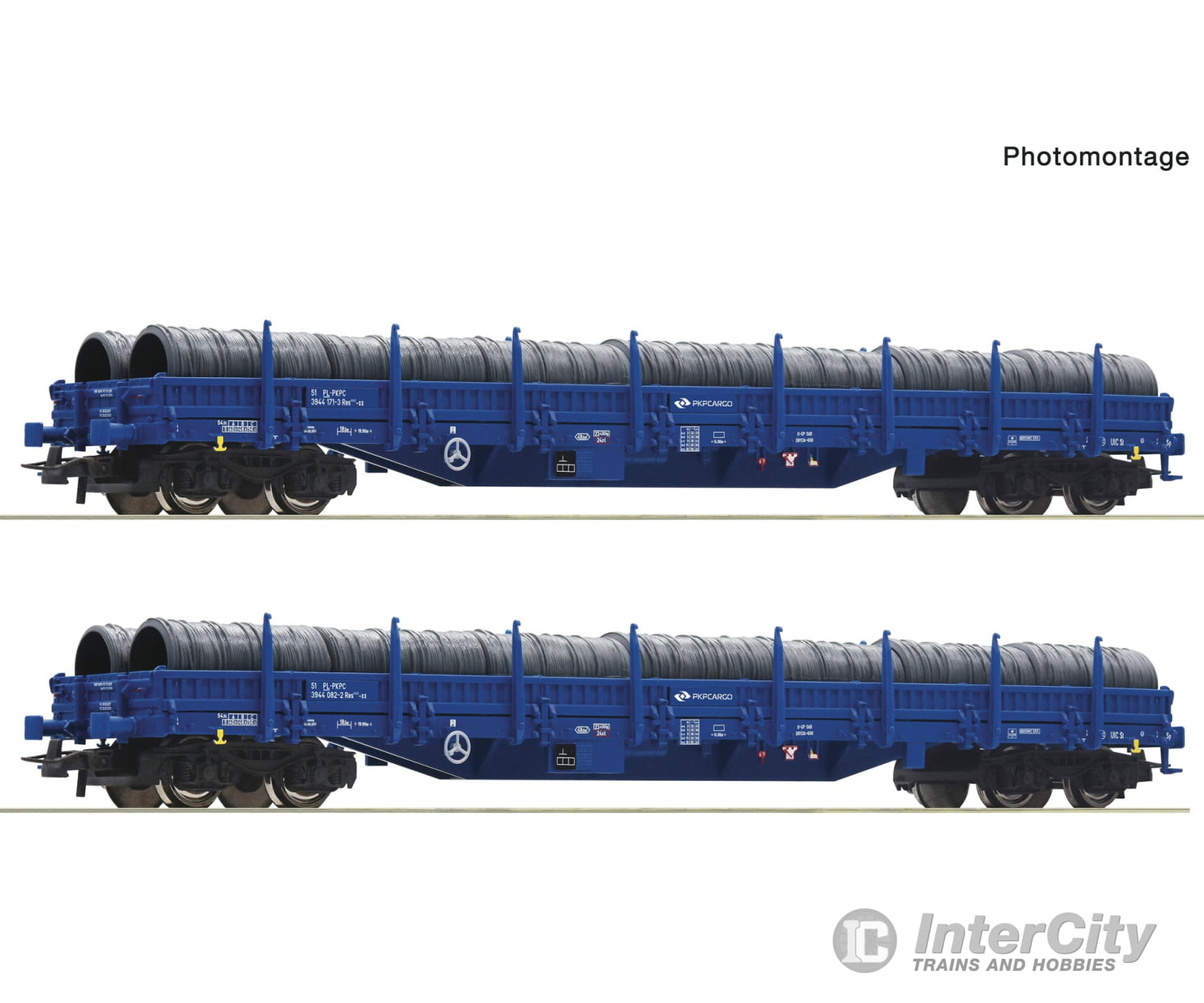 Roco 6600099 Ho 2-Piece Set: Stake Wagons Pkp Cargo Era 6 European Freight Cars