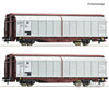 Roco 6600111 Ho 2-Piece Set: Sliding Wall Wagons Db European Freight Cars