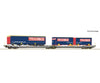 Roco 6600113 Ho Articulated Double-Pocket Wagon T3000E Hupac European Freight Cars