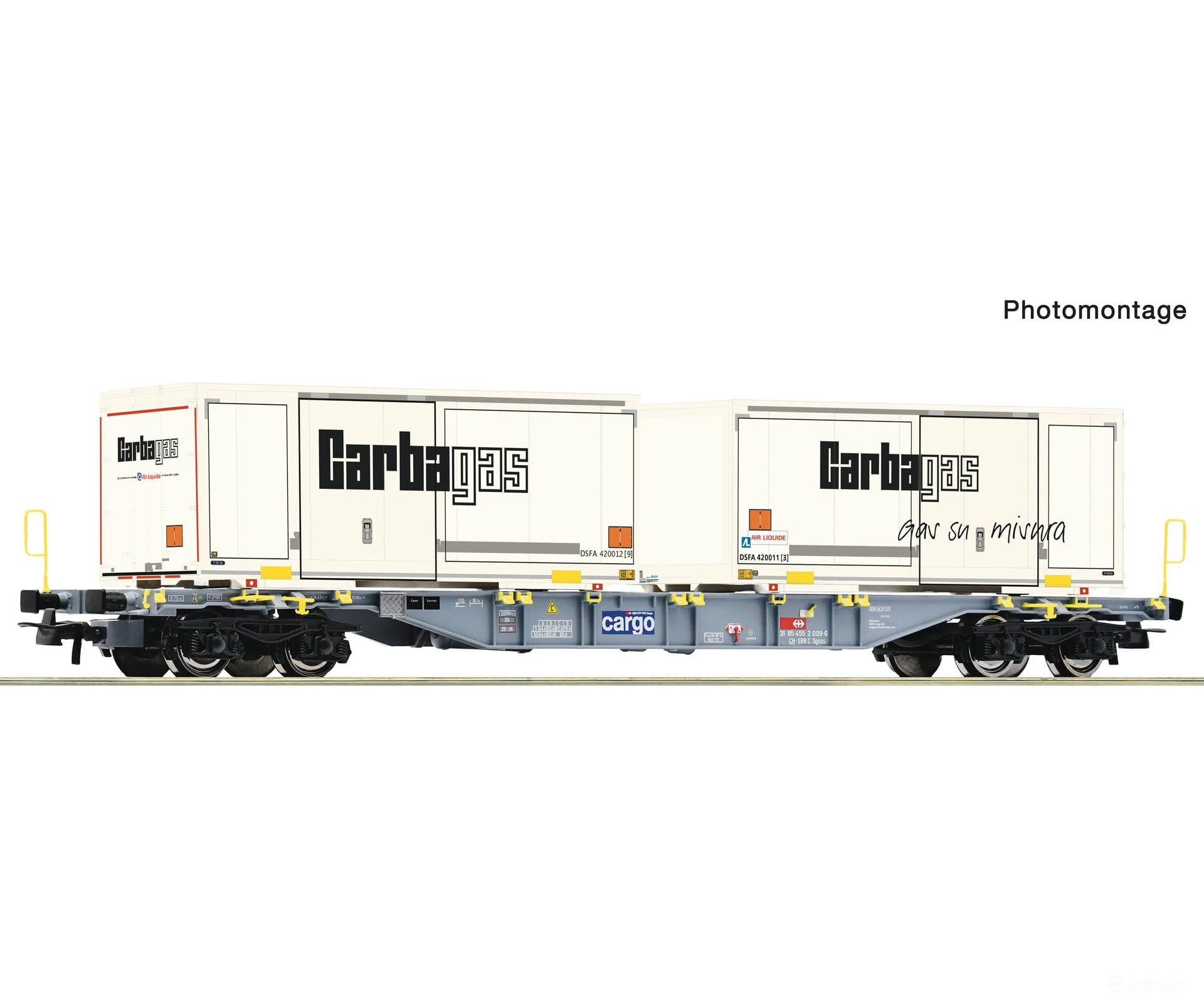 Roco 6600122 Ho Container Carrier Wagon Sbb Cargo European Freight Cars