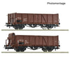 Roco 6600123 Ho 2 Piece Set: Open Goods Wagons Öbb European Freight Cars