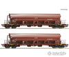 Roco 6600125 Ho 2-Piece Set: Swivel-Roof Wagons Dr European Freight Cars