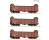 Roco 6600131 Ho 3 Piece Set: Open Goods Wagons Db Ag European Freight Cars