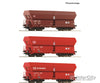 Roco 6600135 Ho 3 Piece Set: Self Unloading Hopper Wagons Db Ag European Freight Cars