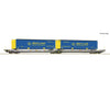 Roco 6600137 Ho Articulated Double-Pocket Wagon T3000E Hupac European Freight Cars