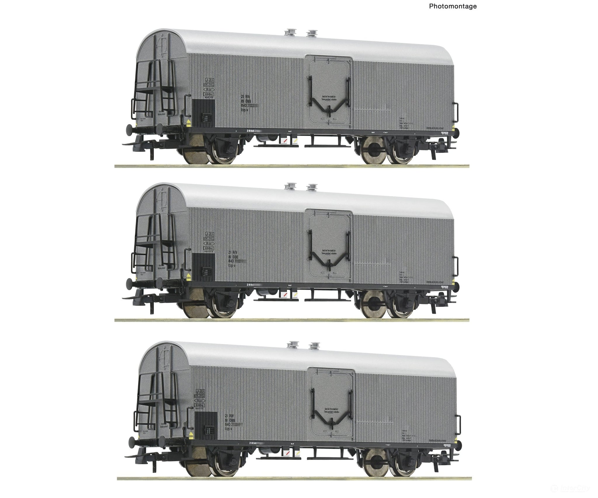 Roco 6600140 Ho 3 Piece Set: Refrigerator Wagons Öbb European Freight Cars