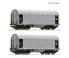 Roco 6600144 HO 2 piece set: Sliding tarpaulin wagons CD European Passenger Cars