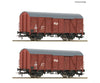 Roco 6600151 Ho 2 Piece Set: Covered Goods Wagon Ns European Freight Cars