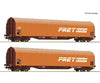 Roco 6600161 Ho 2 Piece Set: Sliding Tarpaulin Wagons Sncf European Freight Cars