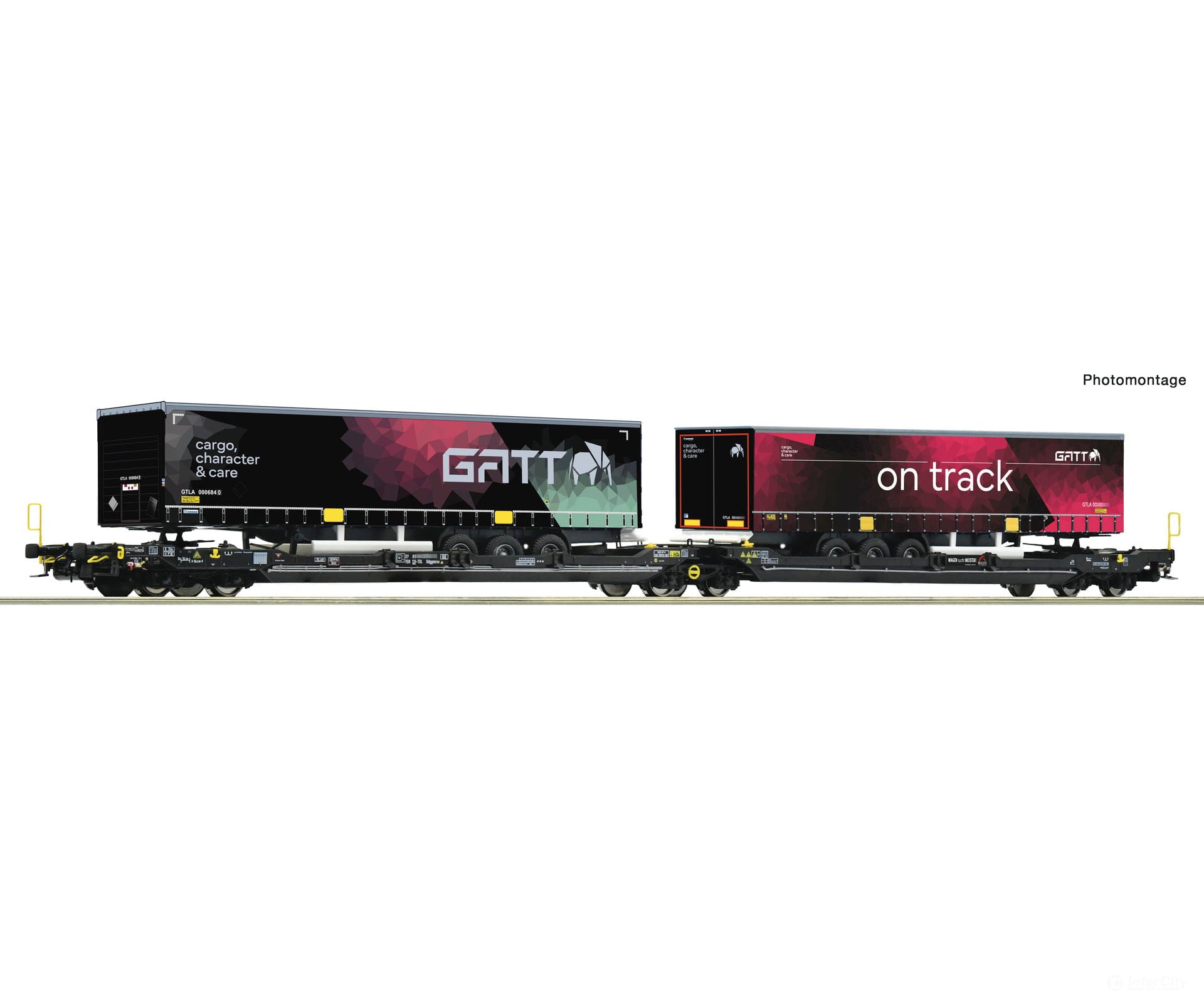 Roco 6600170 Ho Articulated Double-Pocket Wagon T3000E Tx Logistik European Freight Cars
