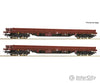 Roco 6600186 Ho 2 Piece Set: Stake Wagons Zssk Cargo European Freight Cars