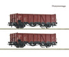 Roco 6600194 Ho 2 Piece Set: Open Goods Wagons Dr European Freight Cars