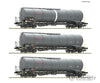 Roco 6600197 HO 3 piece set: Tank wagons NACCO European Freight Cars