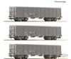 Roco 6600203 Ho 3 Piece Set: Open Goods Wagons Sncf European Freight Cars