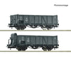 Roco 6600216 HO 2 piece set: Open goods wagons PKP European Passenger Cars