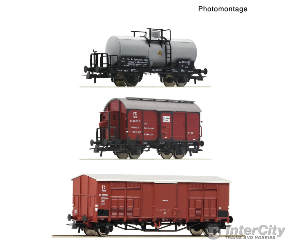 Roco 6600229 HO 3 piece set: Branch line goods train FS European Passenger Cars