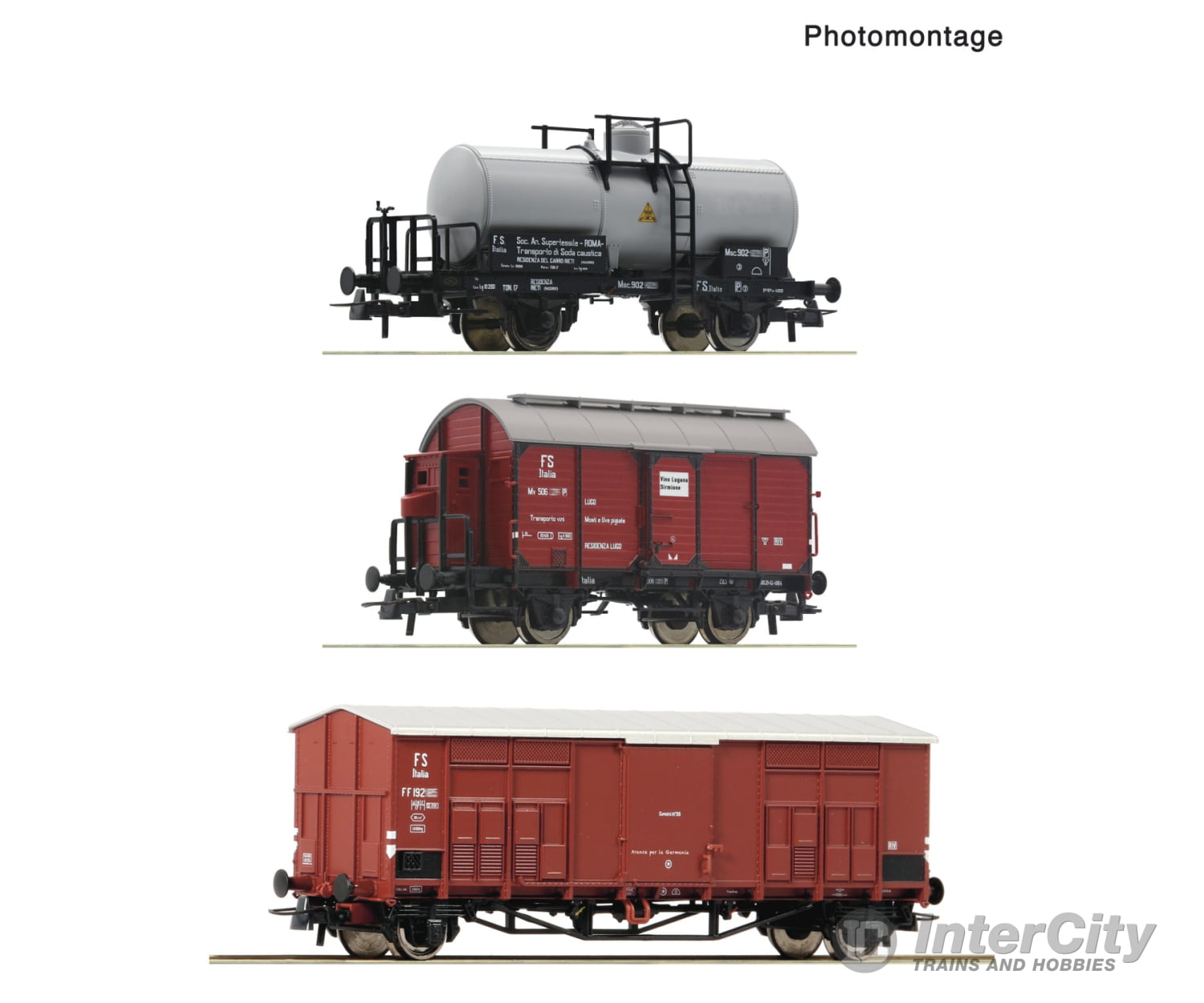 Roco 6600229 HO 3 piece set: Branch line goods train FS European Passenger Cars