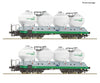 Roco 6600237 HO 2 piece set: Silo wagons CD European Freight Cars