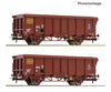 Roco 6600251 HO 2 piece set: Roll-roof wagons SNCF European Freight Cars