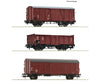 Roco 6600273 HO 3 piece set: Goods wagons PKP European Freight Cars