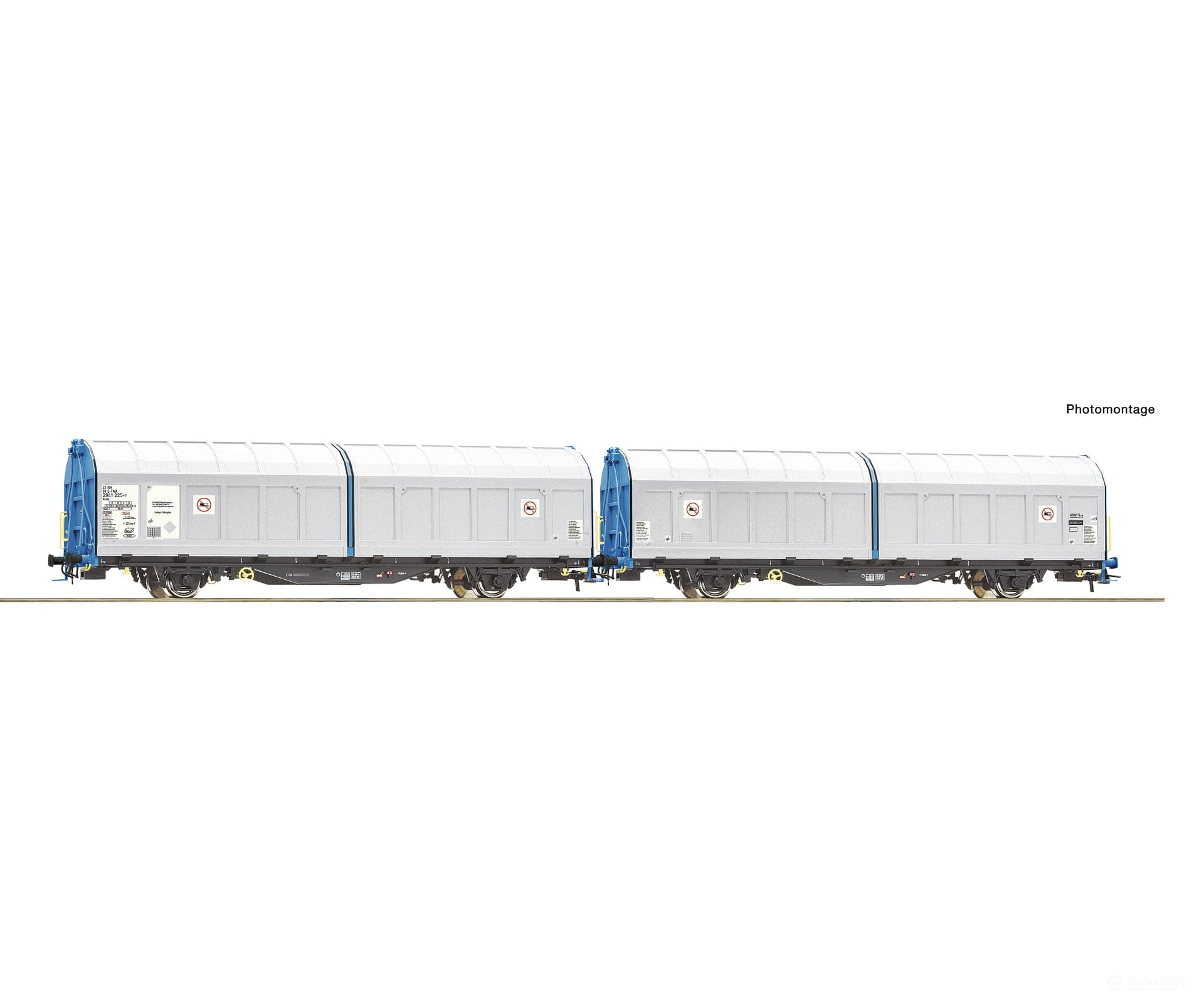 Roco 6600276 HO Double unit sliding wall wagon Transwaggon European Freight Cars