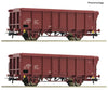 Roco 6600280 HO 2 piece set: Open goods wagons DR European Freight Cars