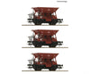 Roco 6600283 HO 3 piece set: Talbot ballast hopper wagons ÖBB European Freight Cars