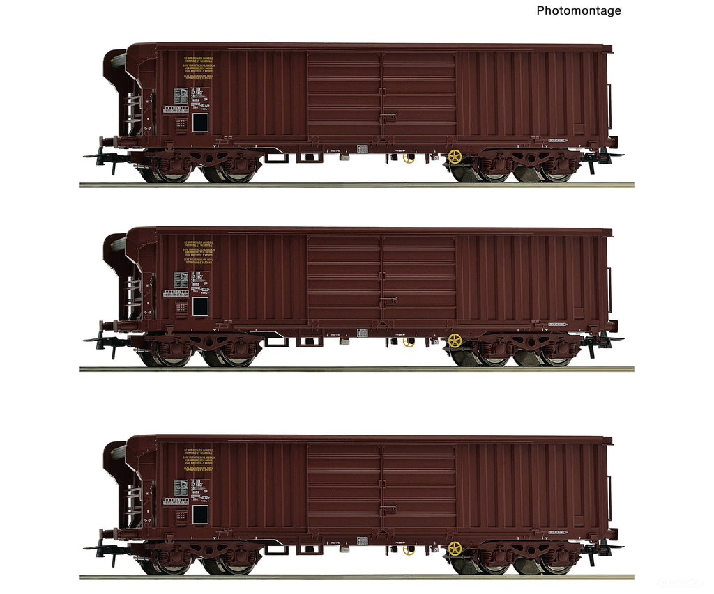 Wagons Roco Ho Roco 6600285 HO 3 piece set: Roll-roof wagons, SNCF
