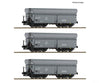 Roco 6600324 HO 3 piece set: Self-unloading hopper wagons PKP European Freight Cars