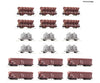 Roco 6600330 HO 18 piece display: Marshalling yard/bulk goods DB European Freight Cars