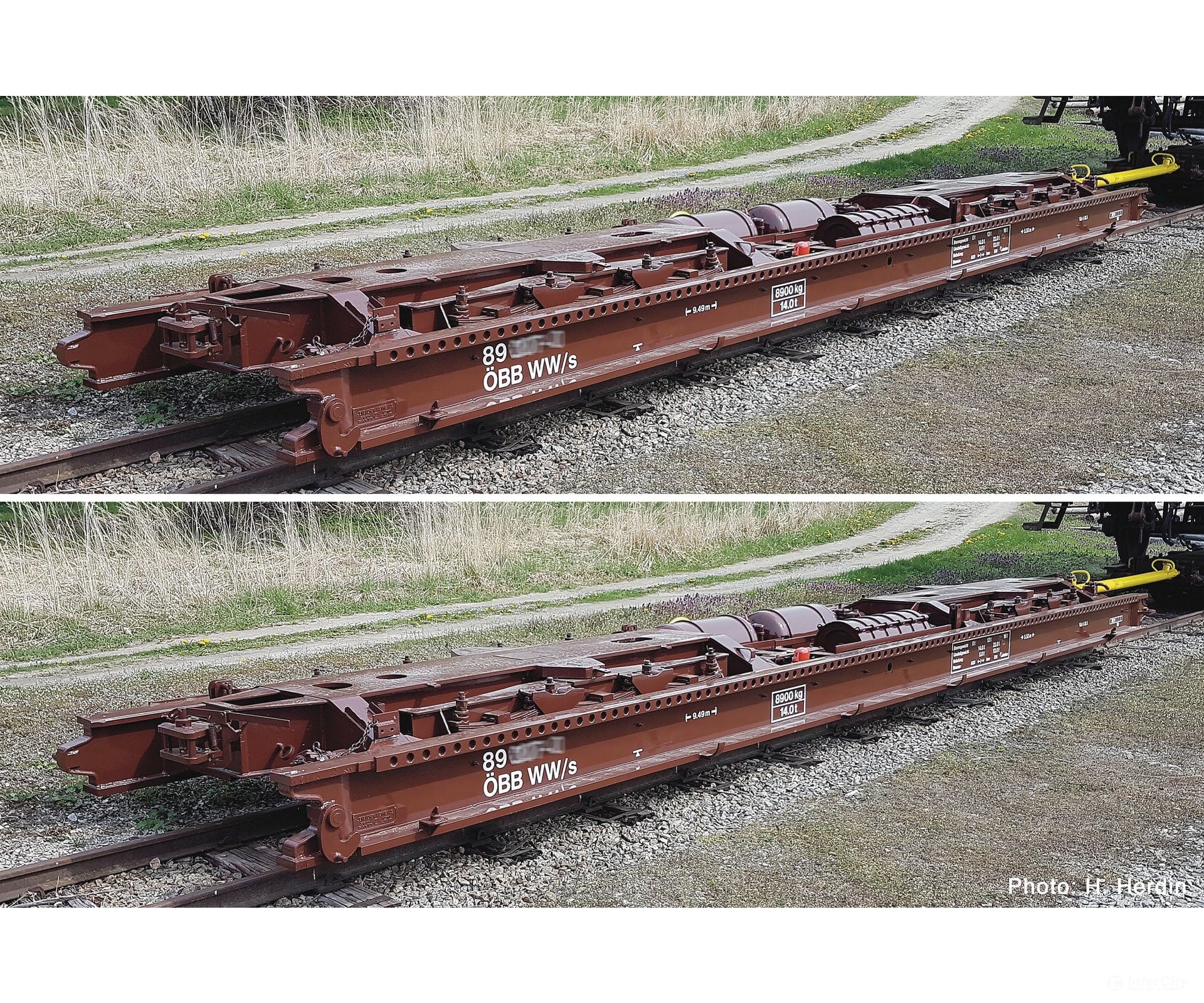 Roco 6640005 HOe 2 piece set: Roll wagons ÖBB European Freight Cars