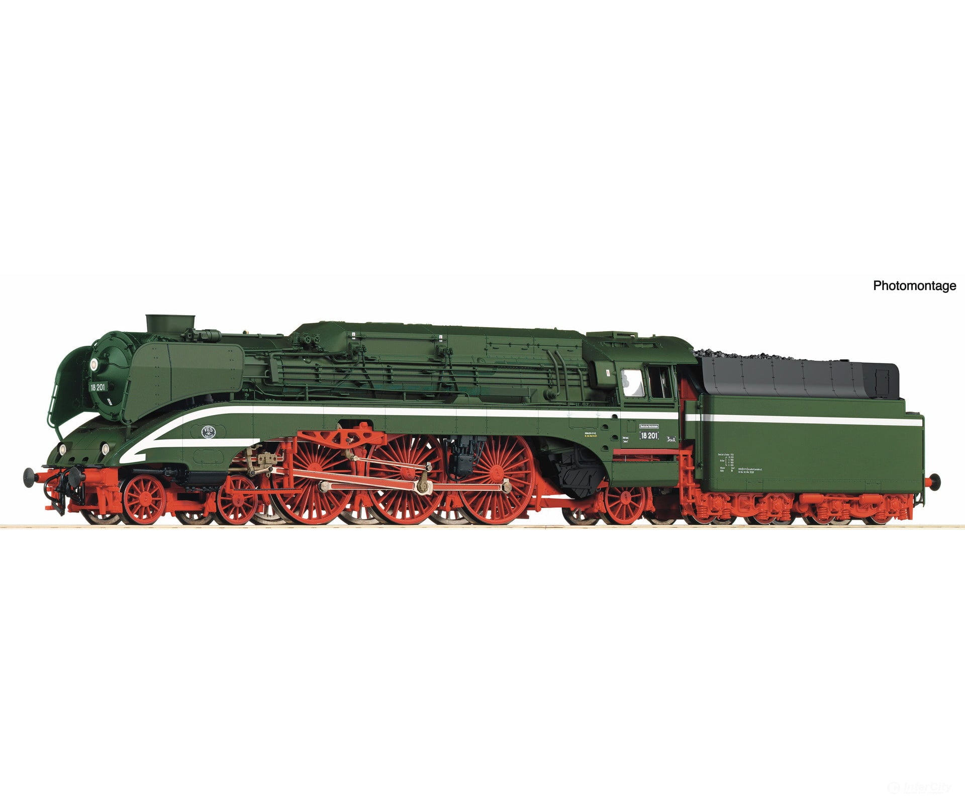 Roco 7100006 Ho High-Speed Steam Locomotive 18 201 Coil-Fired Dr Era 3 (Dc) European Locomotives