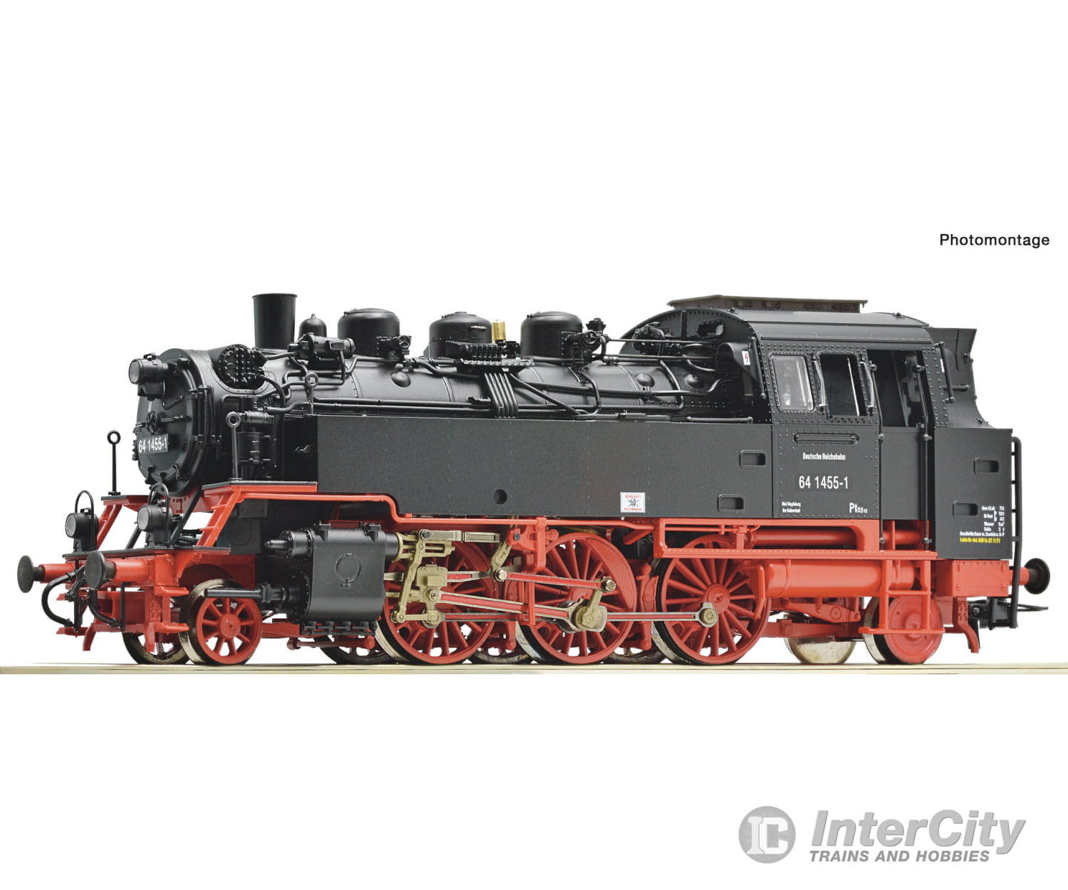 Roco 7100009 Ho Steam Locomotive 64 1455-1 Dr Era 4 (Dc) European Locomotives